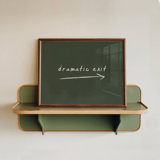 Dramatic Exit Wall Art Print | Funny Home Decor : 11x14