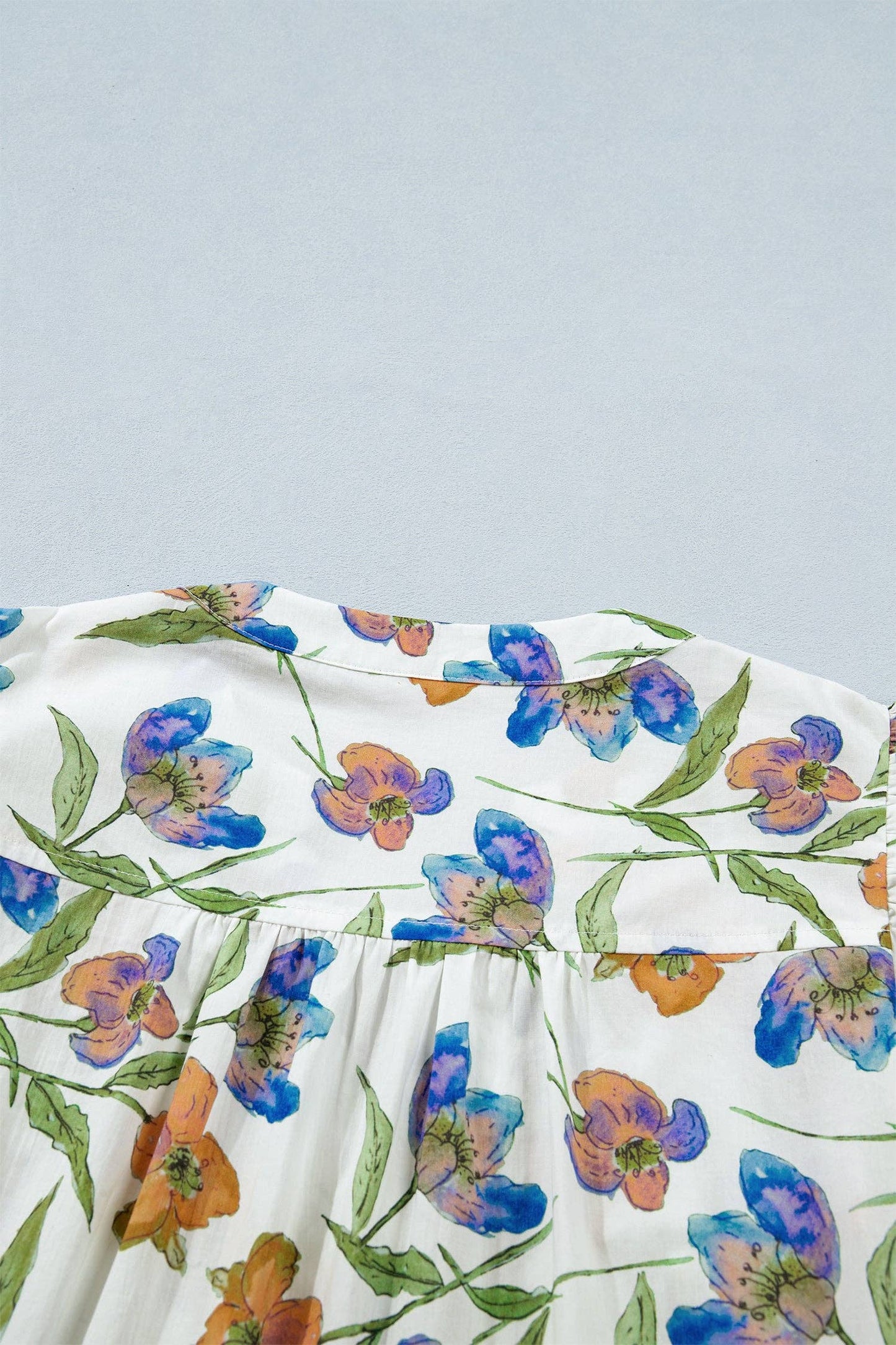 Kaliyah Binding Tape Cotton Blouse: Green / L - 12/14
