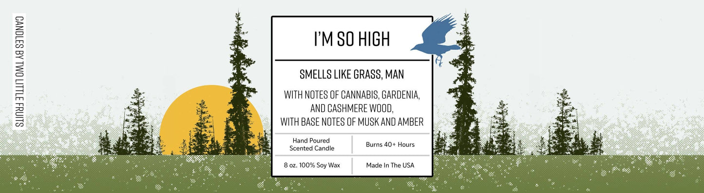 Cannabis Gardenia Hand-Poured Soy Candle – Earthy 8oz: 8 oz.