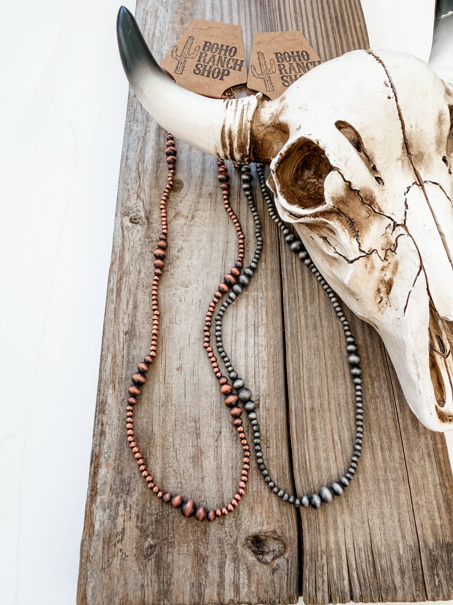 Western Style Navajo Pearl Necklace: COPPER