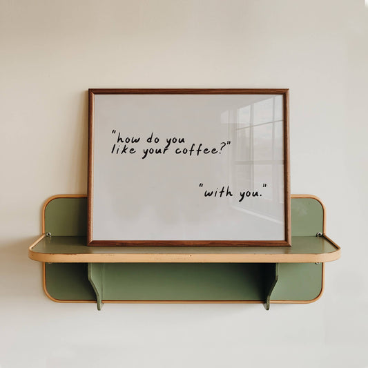 How Do You Like Your Coffee Typography | Coffee Shop Decor: 11x14
