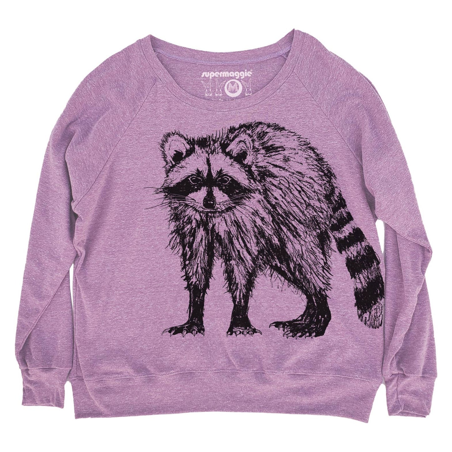Raccoon Pia Tri Blend Pullover: Oatmeal / Lg