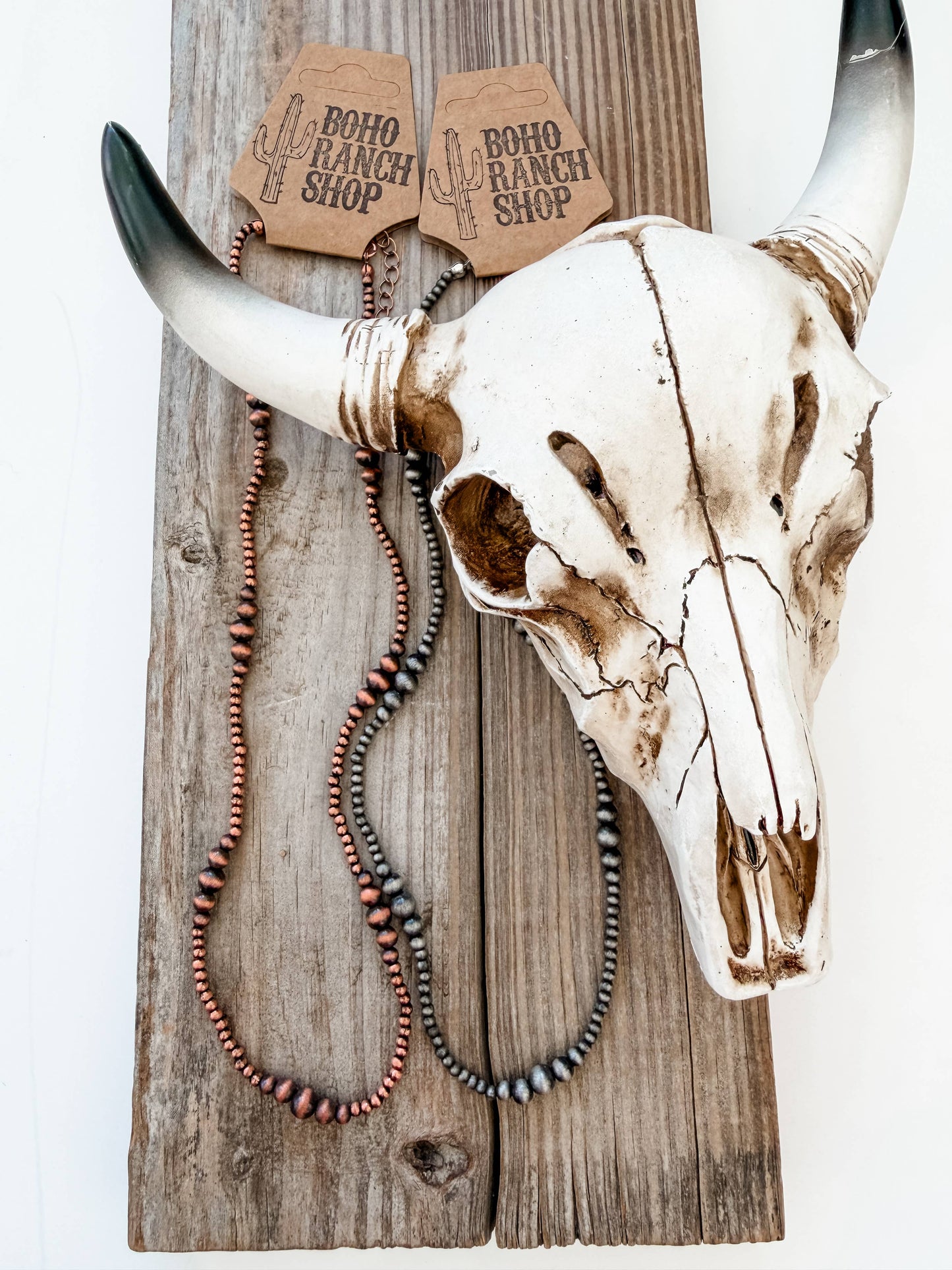 Western Style Navajo Pearl Necklace: COPPER