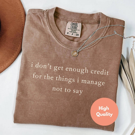 Underappreciated Manager Sarcastic Adult Humor Shirt: T-shirt / Pepper (Comfort Colors) / L
