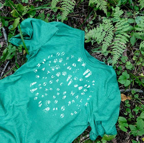 Nature Walk Tracks Comfy Tee: Rust / XL