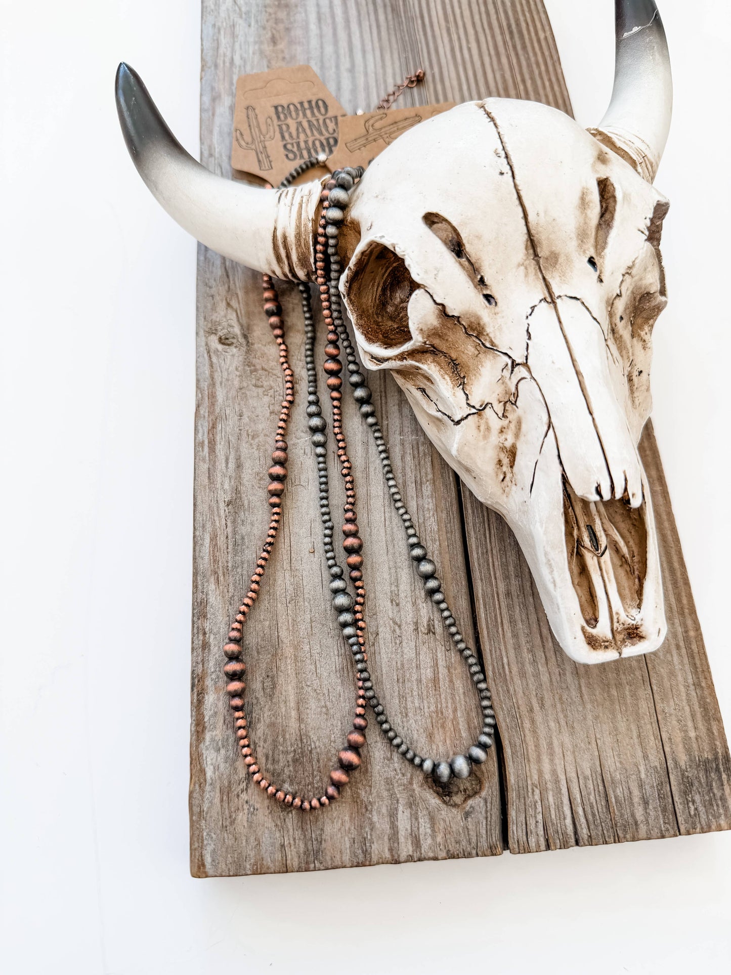 Western Style Navajo Pearl Necklace: COPPER