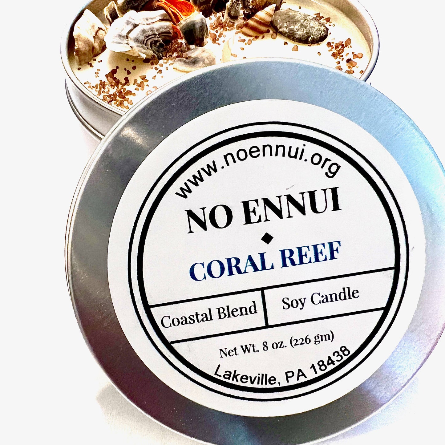 "Coral Reef" Artisanal Soy Candle: 4 oz.