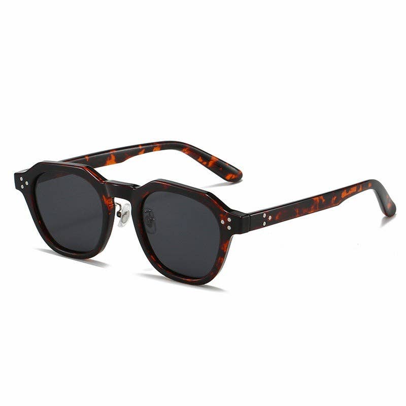 Retro Polarized UV Protection Round Sunglasses DP25D958: C2