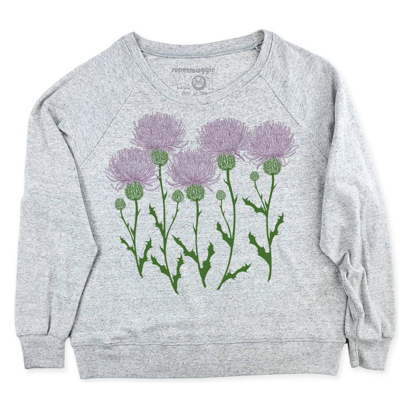 Thistles Pia Tri Blend Pullover: Oatmeal / Md