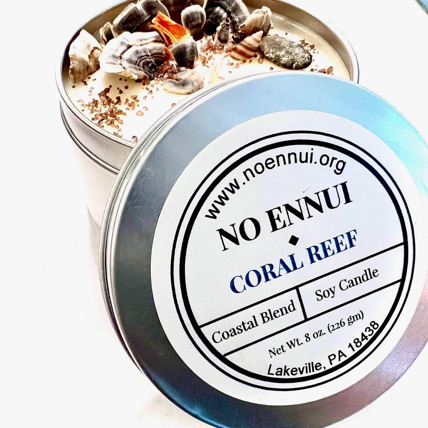 "Coral Reef" Artisanal Soy Candle: 4 oz.