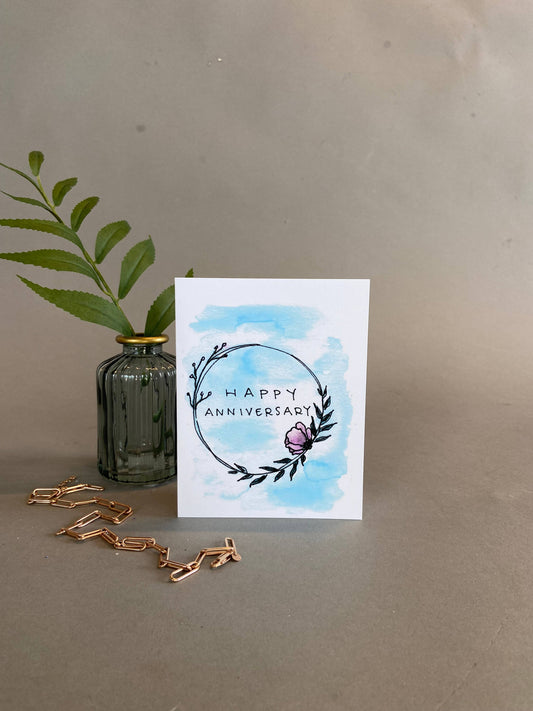 Anniversary Card - Wreath