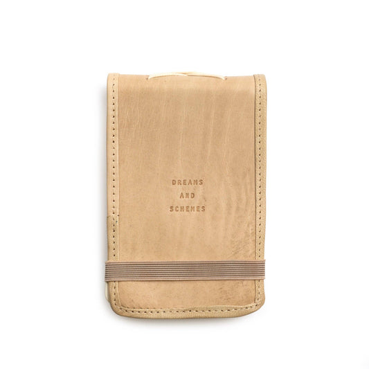 Mini Dreams And Schemes Leather Journal - Honey