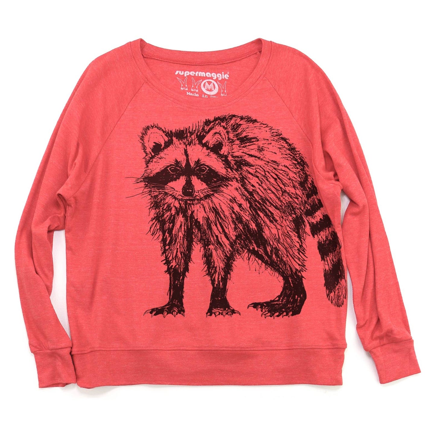 Raccoon Pia Tri Blend Pullover: Oatmeal / Lg