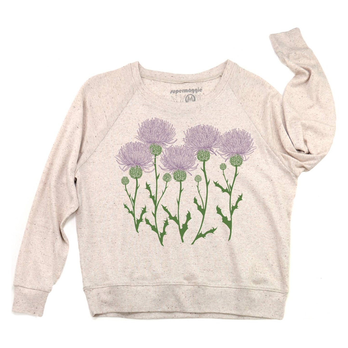 Thistles Pia Tri Blend Pullover: Oatmeal / Md