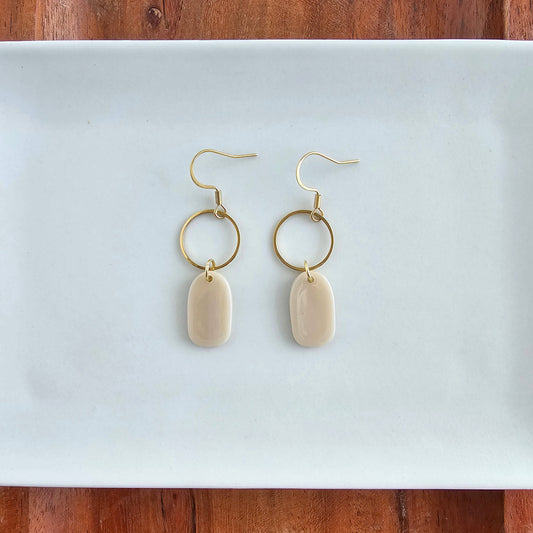 Emma Earrings - Linen // Jewelry, Fall