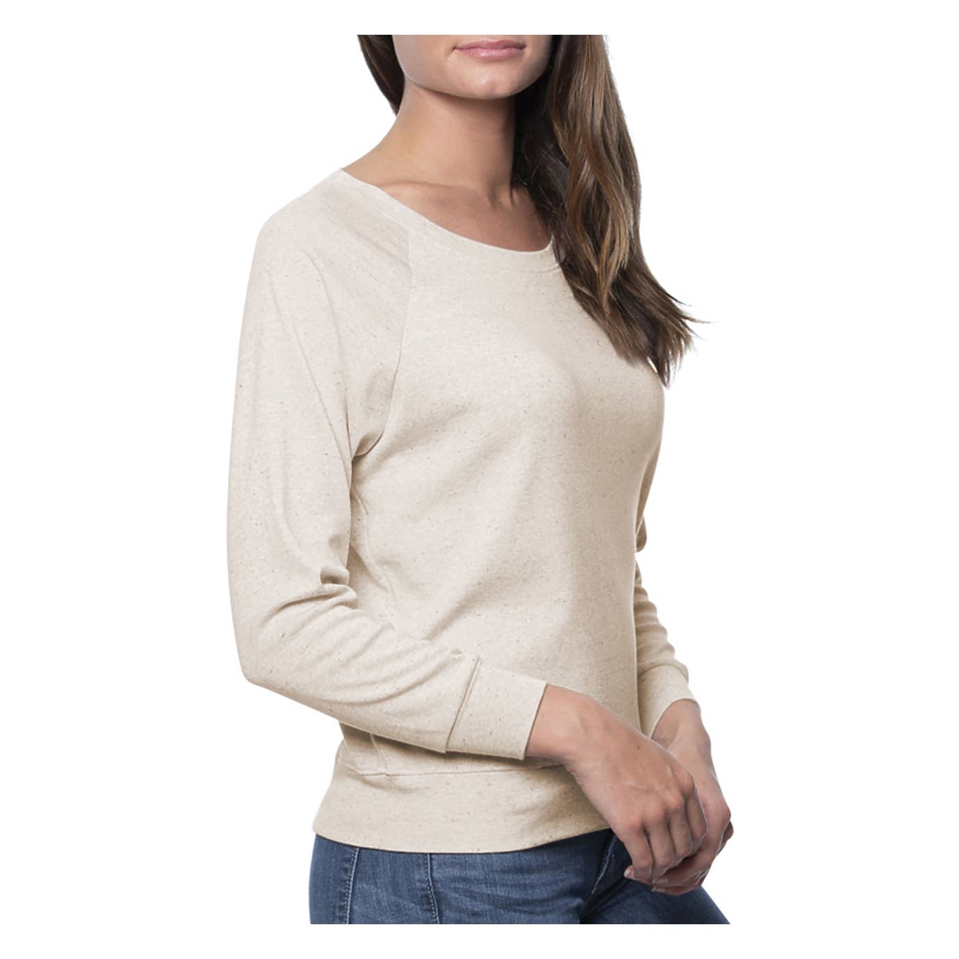Thistles Pia Tri Blend Pullover: Oatmeal / Md