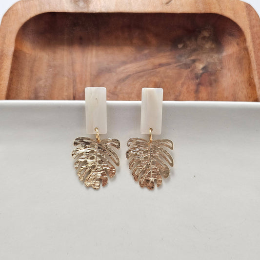 Mini Belize Earrings - Ivory // Resort, Plant, Jewelry
